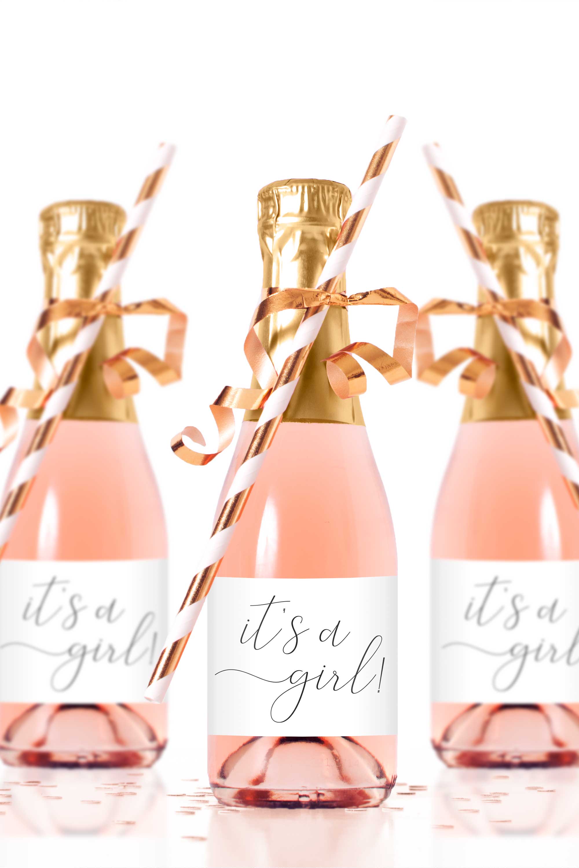Is it tacky to have individual mini bottles of pink champagne for guests at  a shower? Silliest. Question. Ever.