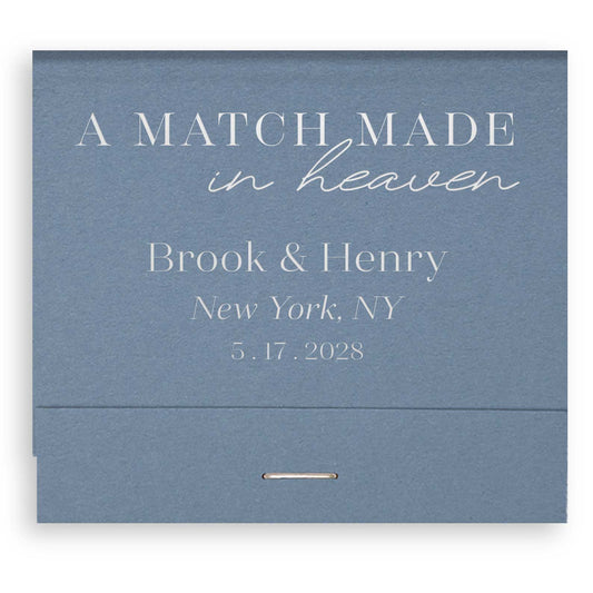 A Match Made in Heaven Matchbooks Custom Wedding Favors Matches