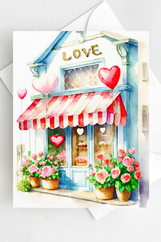 Love Flower Store Valentine's Day Card VD007 - Wholesale