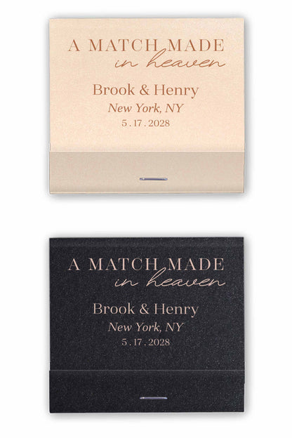 A Match Made in Heaven Matchbooks Custom Wedding Favors Matches