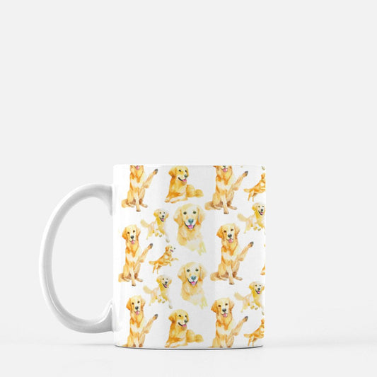 Playful Golden Retriever Mug Coffee Dog Lover Gift Tea Puppy Drinkware