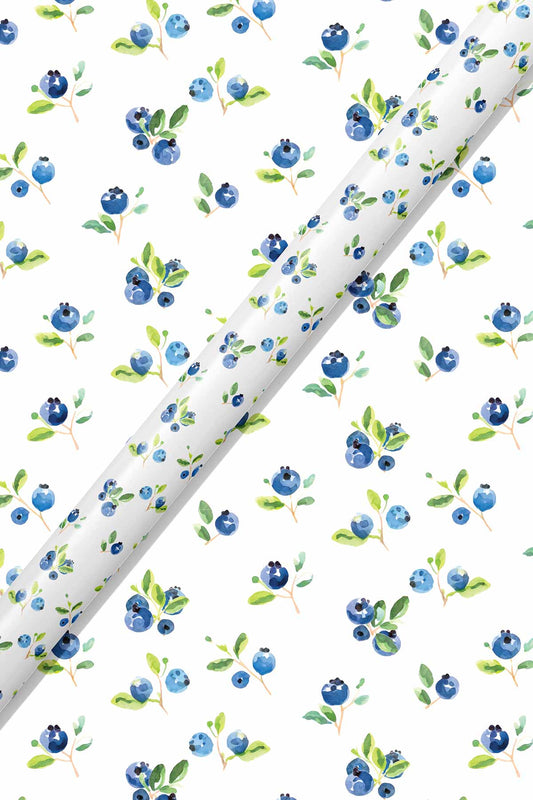 Blueberry Wrapping Paper Sheets Birthday Gift Wrap Set of 5