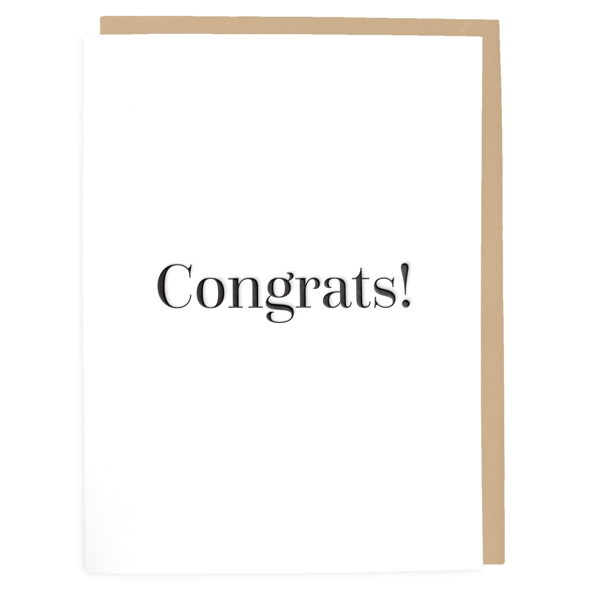 Congrats Card - Letterpress Greeting Card - Tea and Becky