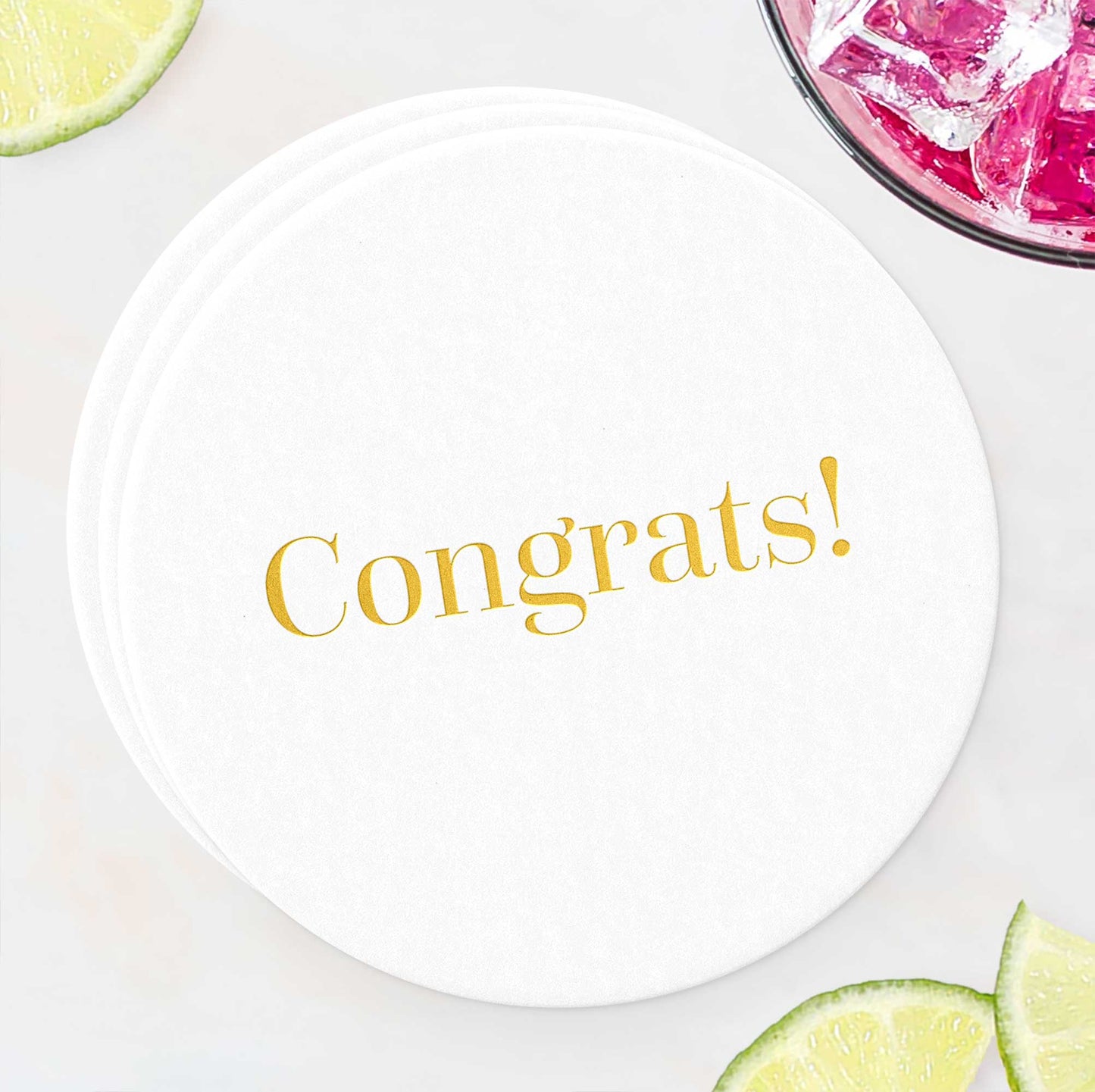 Congrats Coasters - Set of 10 - Tea and Becky