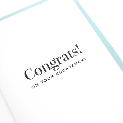 Congrats on your Engagement Letterpress Greeting Card - Tea and Becky