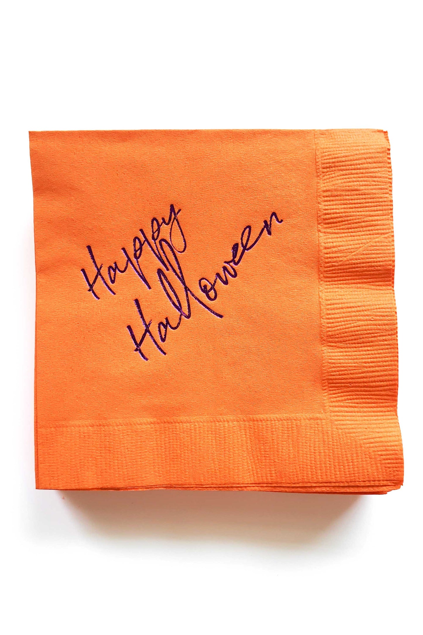 Happy Halloween Cocktail Napkins Orange