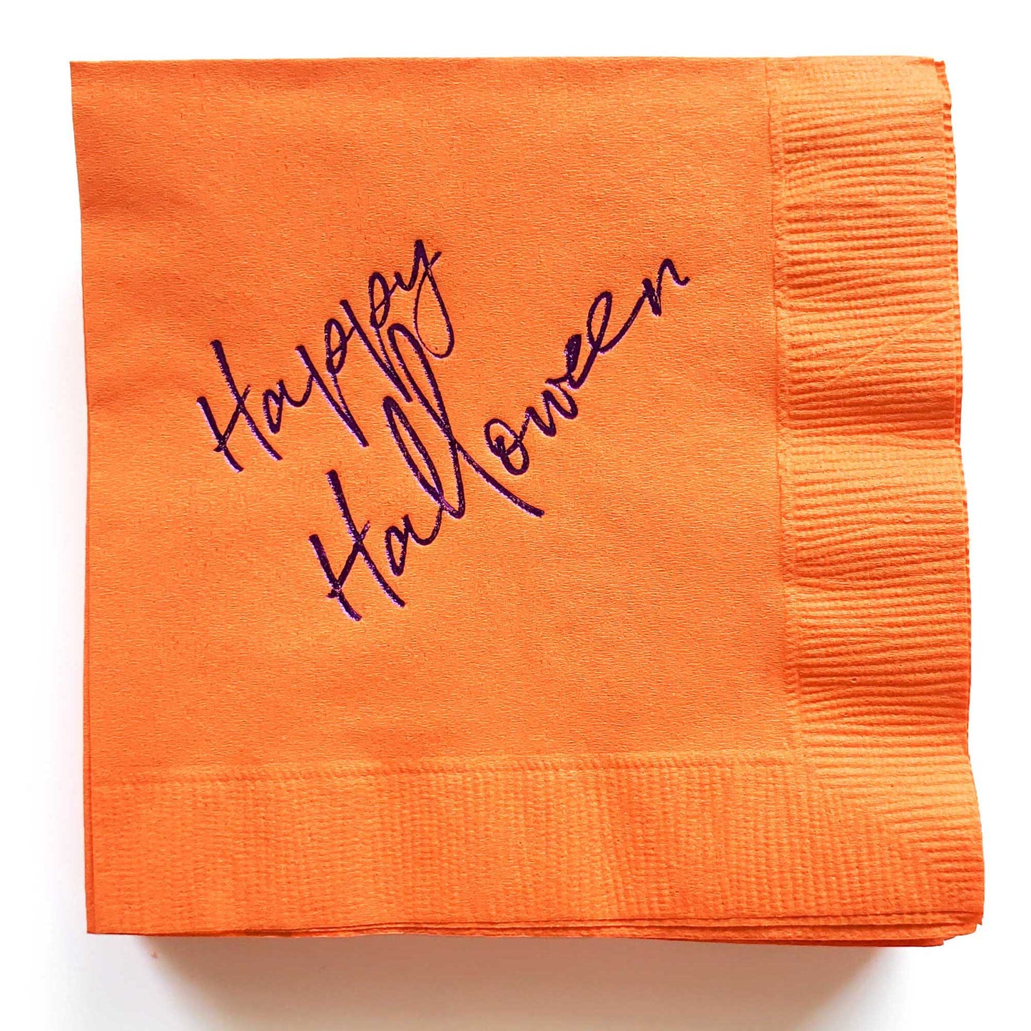 Happy Halloween Cocktail Napkins Orange