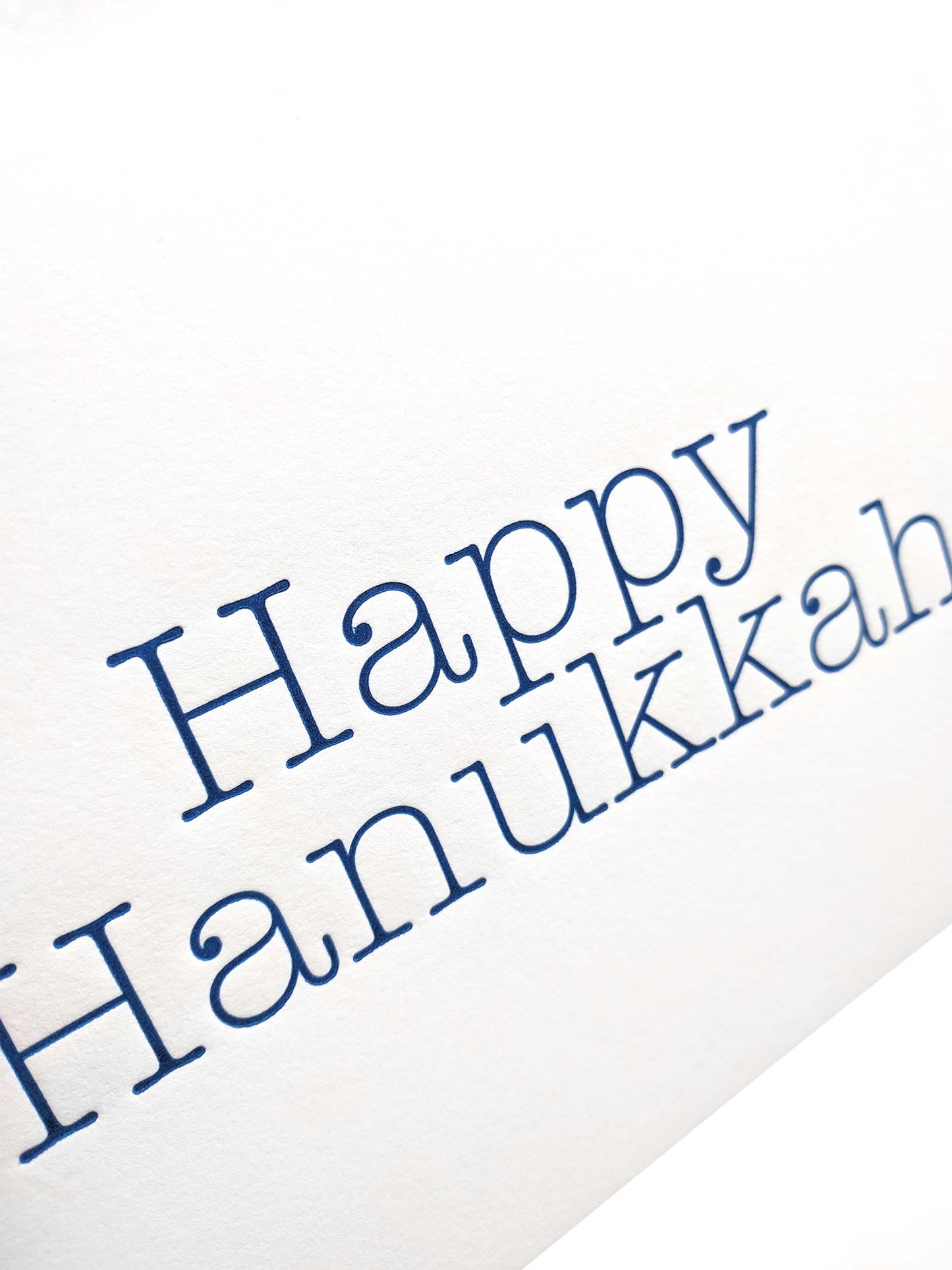 Happy Hanukkah Letterpress Card - Tea and Becky