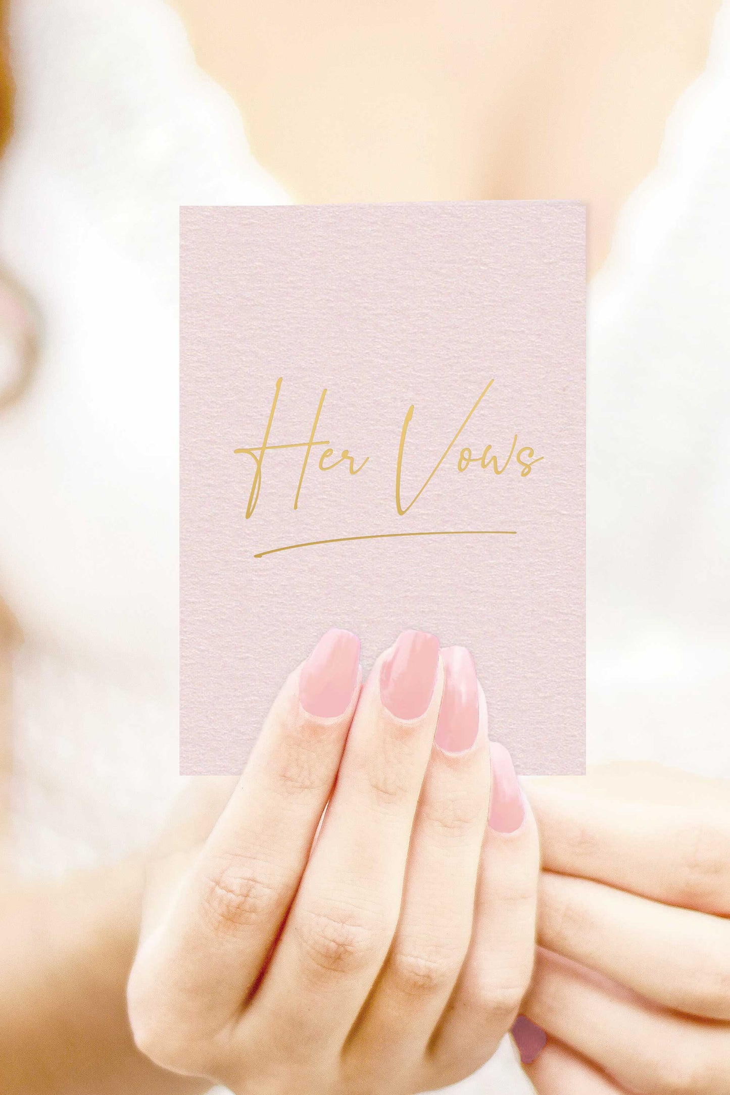 Vow Books - Blush and Navy with Gold Foil - Tea and Becky