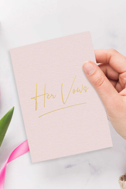 Vow Books - Blush and Navy with Gold Foil - Tea and Becky