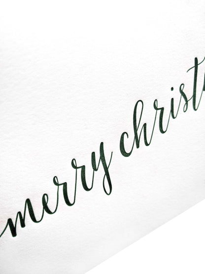 Merry Christmas Letterpress Card - Tea and Becky