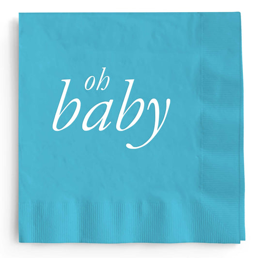 Oh Baby Napkins Blue - Set of 20