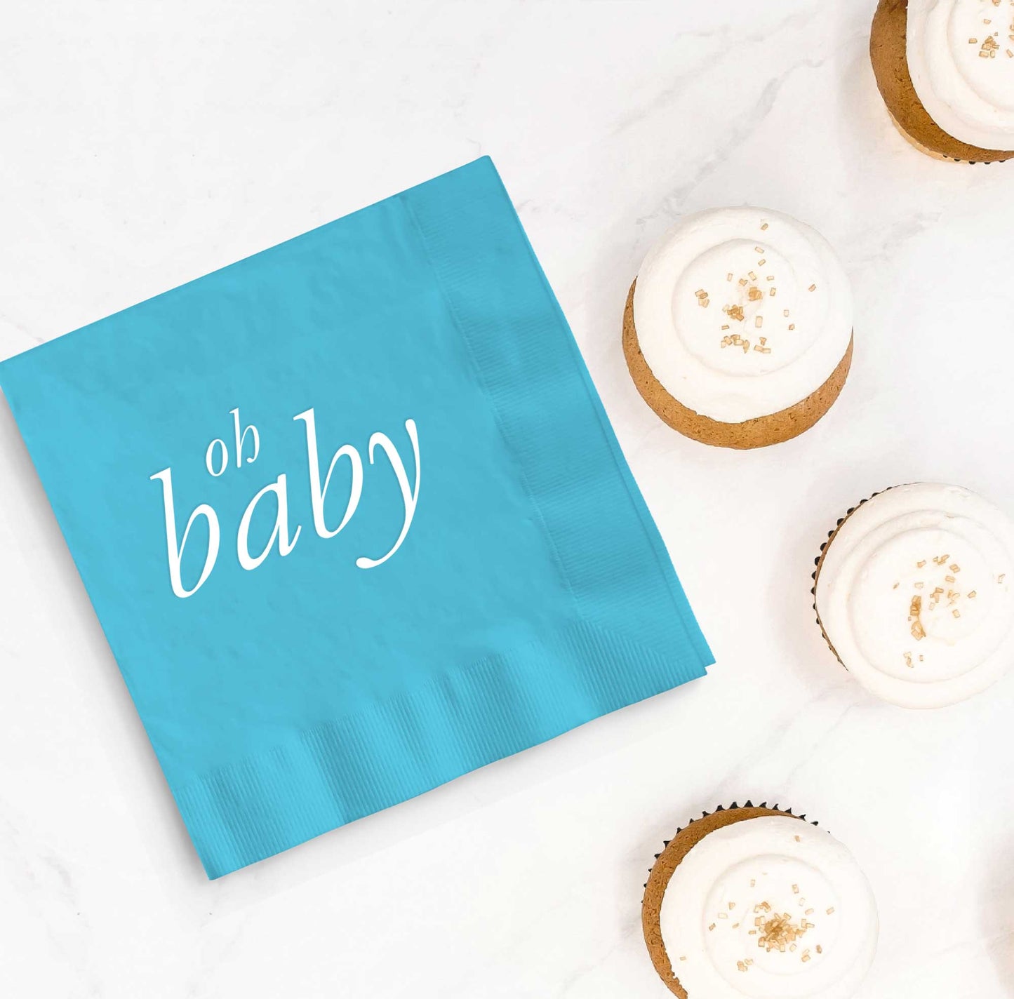 Oh Baby Napkins Blue - Wholesale