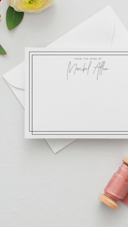 Modern Lines Personalized Stationery - Maribel Collection