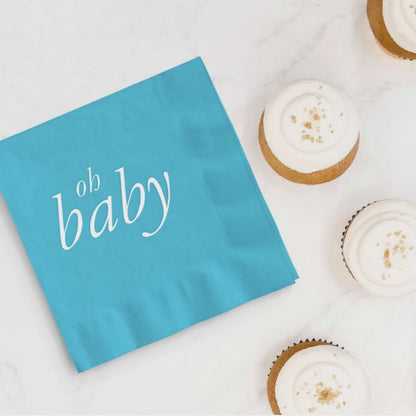 Oh Baby Napkins Blue - Wholesale