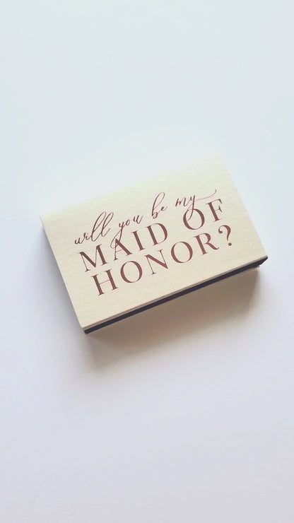 Will You Be My Maid of Honor Matchbox