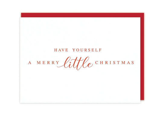 A Merry Little Christmas Letterpress Card - Wholesale