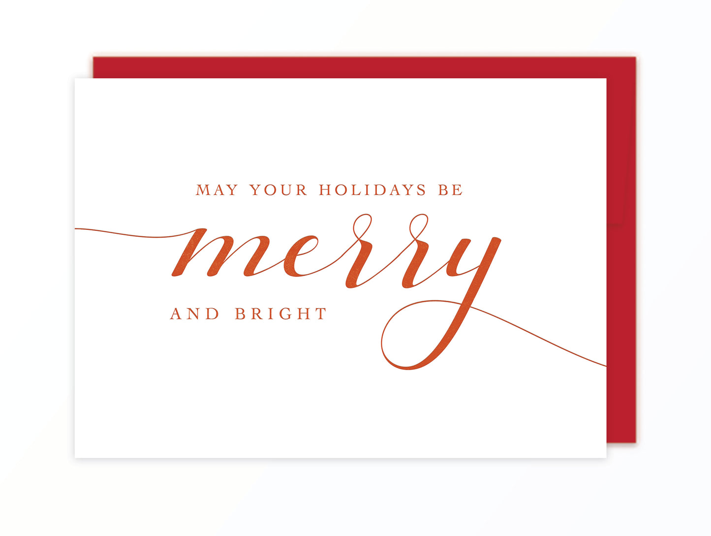 Merry and Bright Letterpress Card - Wholesale