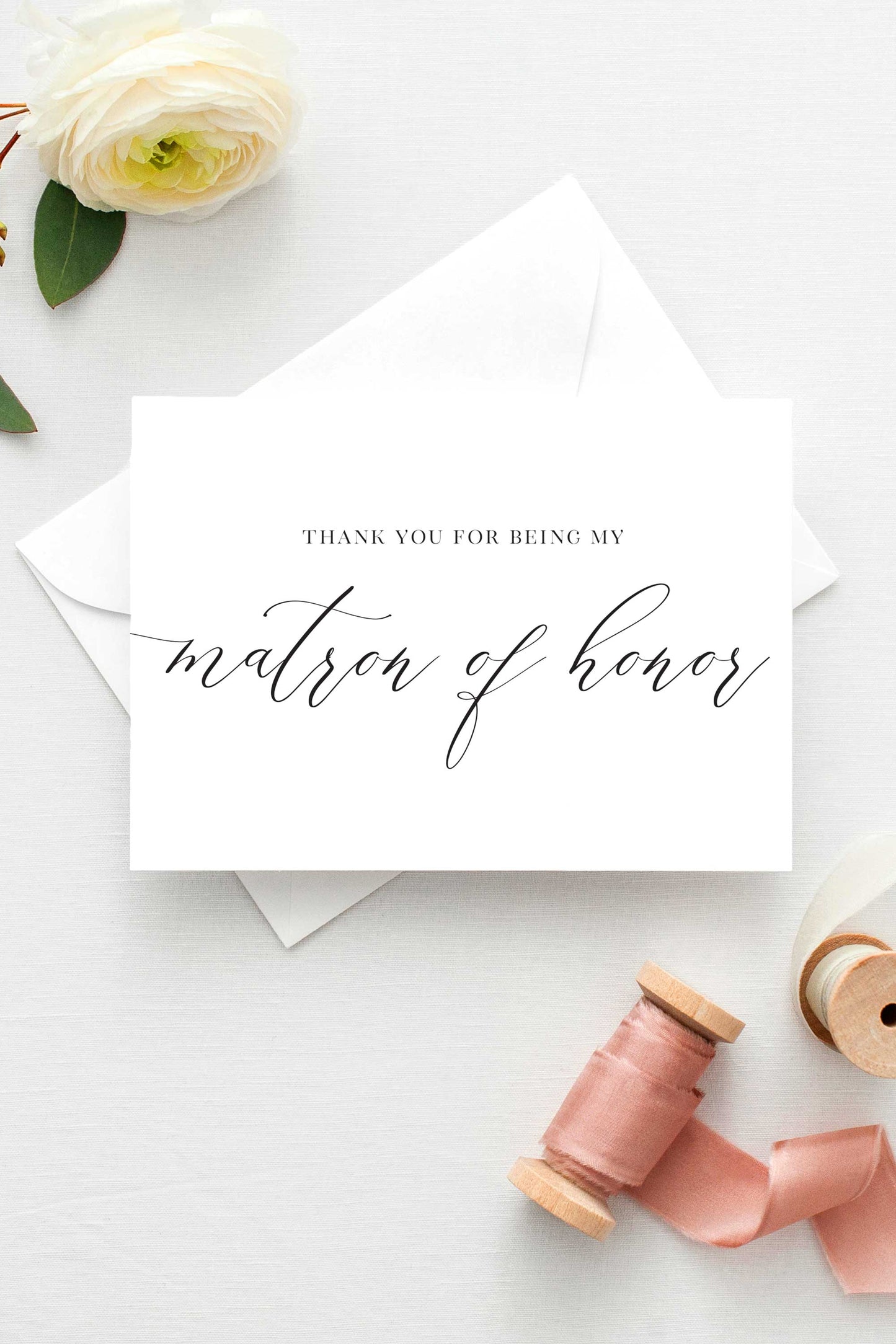 Thank You For Being My Matron of Honor Card - Wholesale