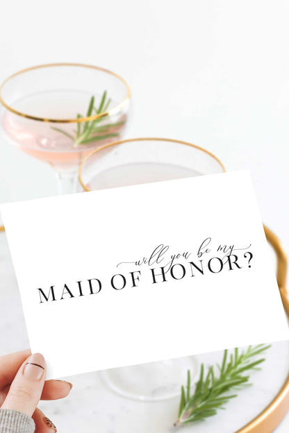 Will you be my Maid of Honor Greeting Card