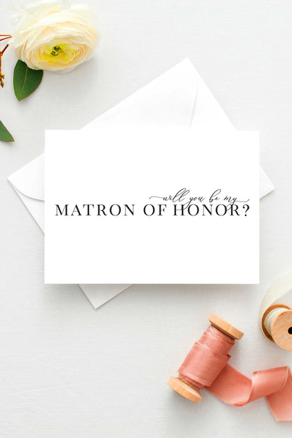 Will You Be My Matron of Honor Card - Wholesale