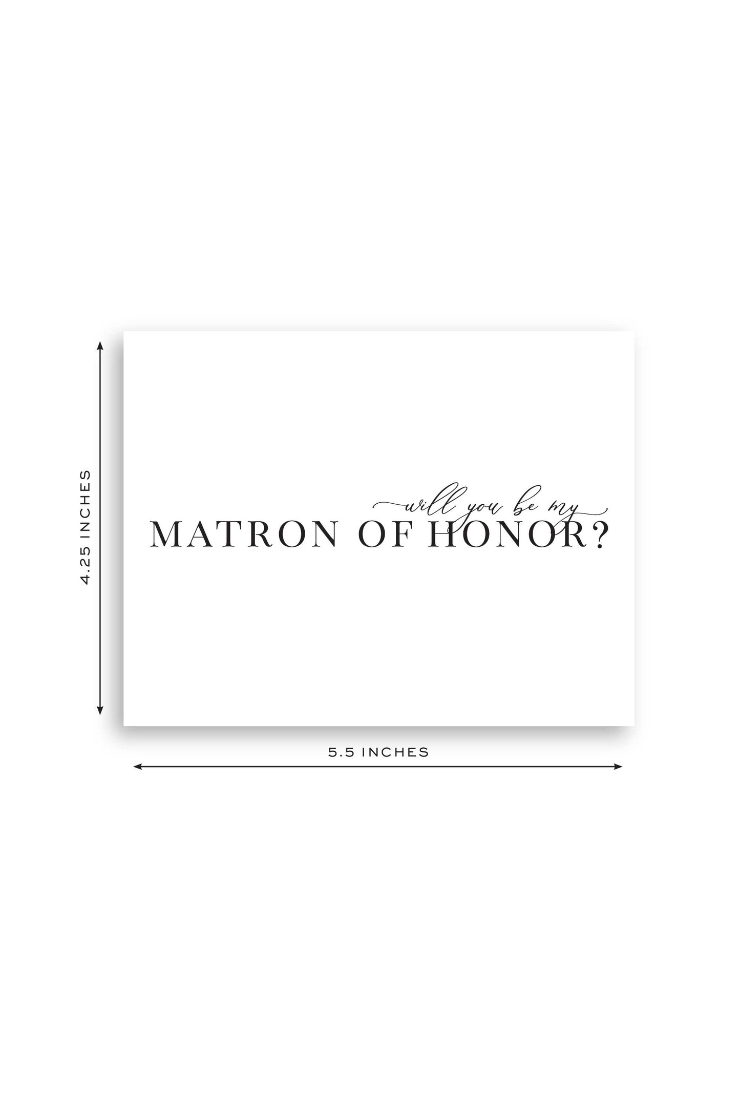 Will You Be My Matron of Honor Card Proposal Card