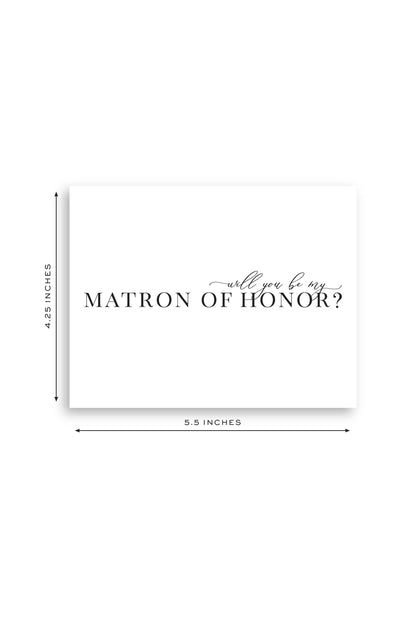 Will You Be My Matron of Honor Card Proposal Card