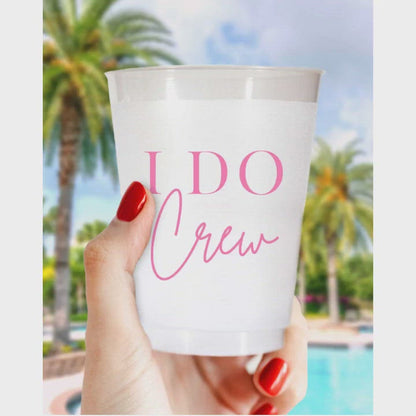 I Do Crew Cups Shatterproof Plastic Bachelorette