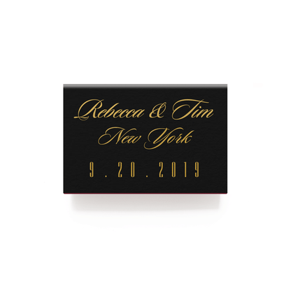 Art Deco Matchboxes - Personalized Foil Matches - Daisy Collection - Tea and Becky