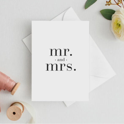 Mr and Mrs Wedding Card