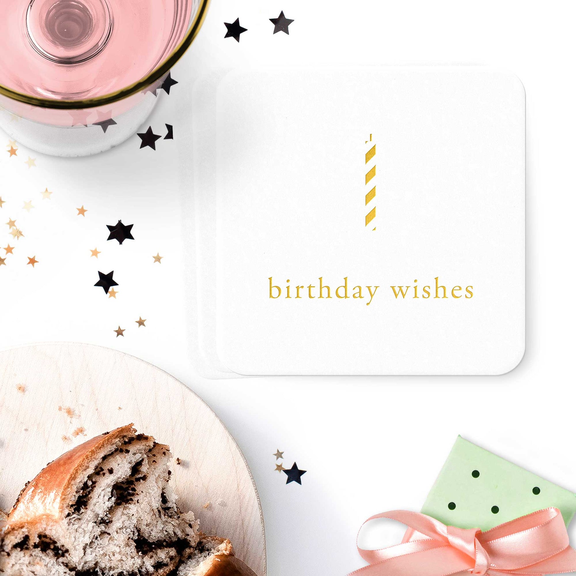 Birthday Wishes Coasters - Set of 10 - Tea and Becky