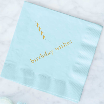 Birthday Wishes Napkins  - Set of 25 - Tea and Becky