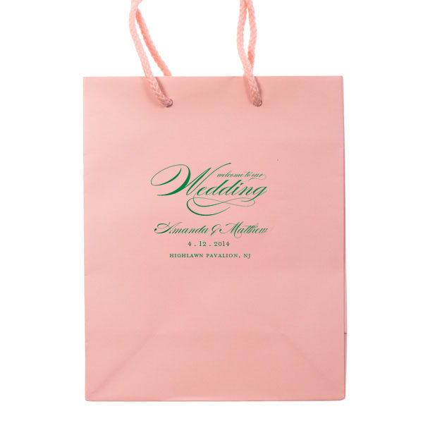 Welcome to Our Wedding Bags - Personalized Gift Bag - Audrey Collection - Tea and Becky