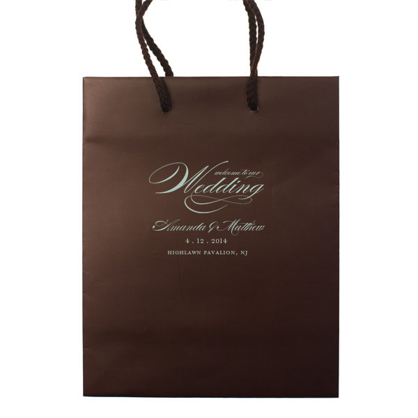 Welcome to Our Wedding Bags - Personalized Gift Bag - Audrey Collection - Tea and Becky