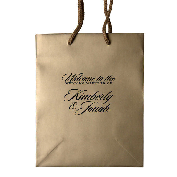 The Weekend Wedding Welcome Bags - Personalized Gift Bag - Carrie Collection - Tea and Becky