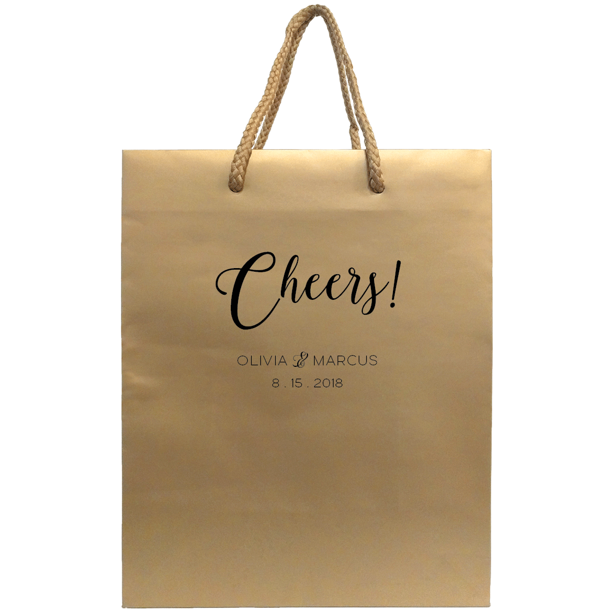 Cheers Wedding Welcome Bags - Personalized Gift Bag - Rebecca Collection - Tea and Becky