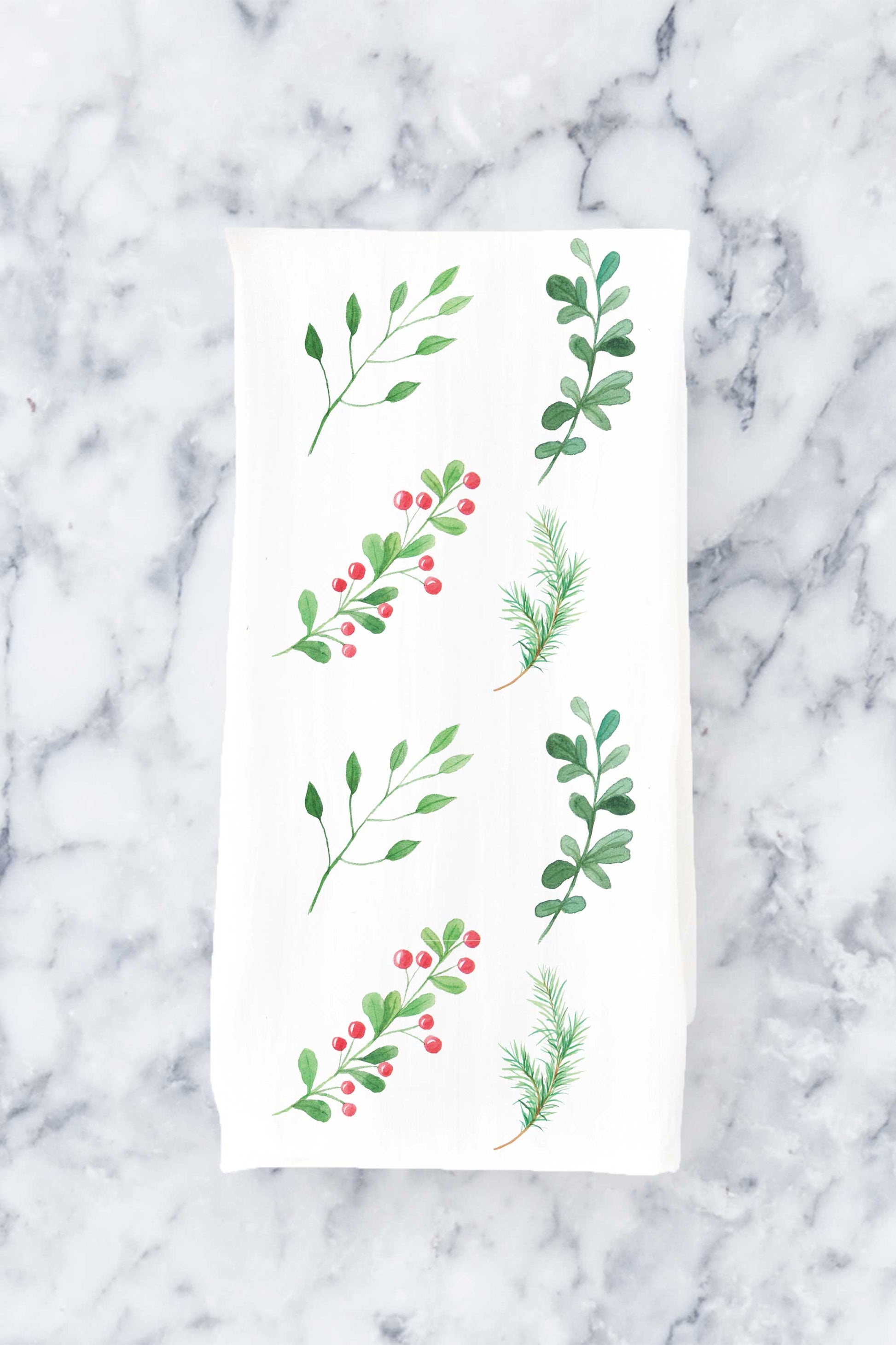 Winter Berries Tea Towel - Tea and Becky