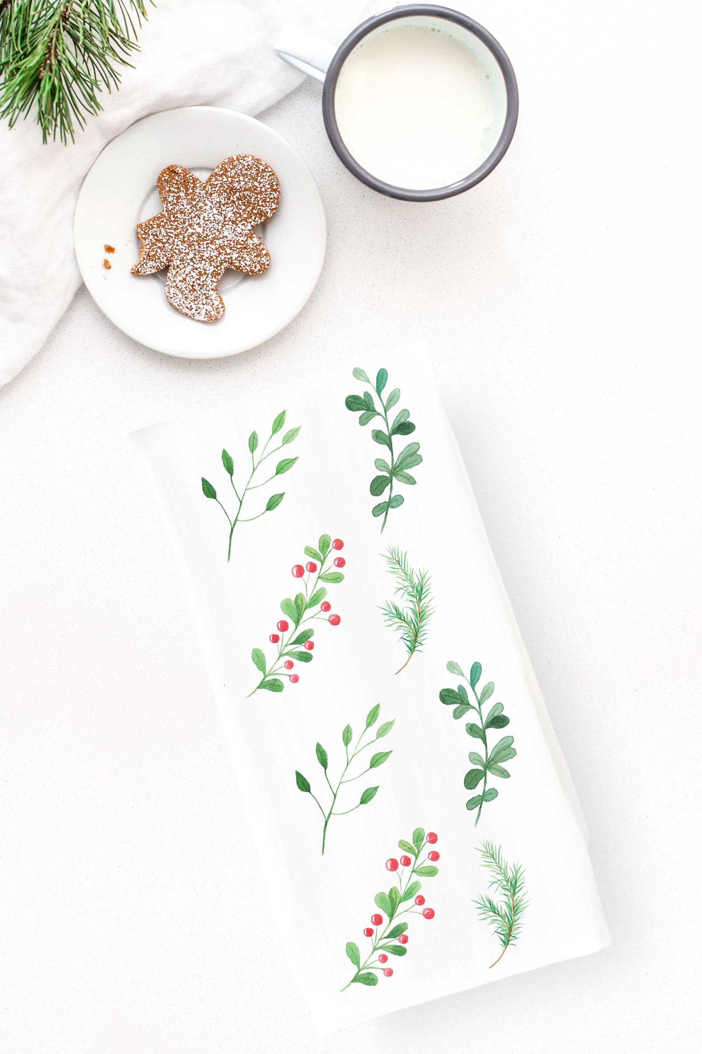 Winter Berries Tea Towel - Tea and Becky