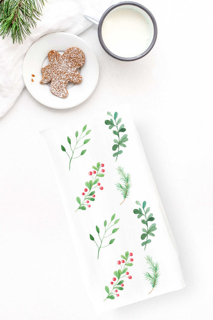 Winter Berries Tea Towel - Tea and Becky