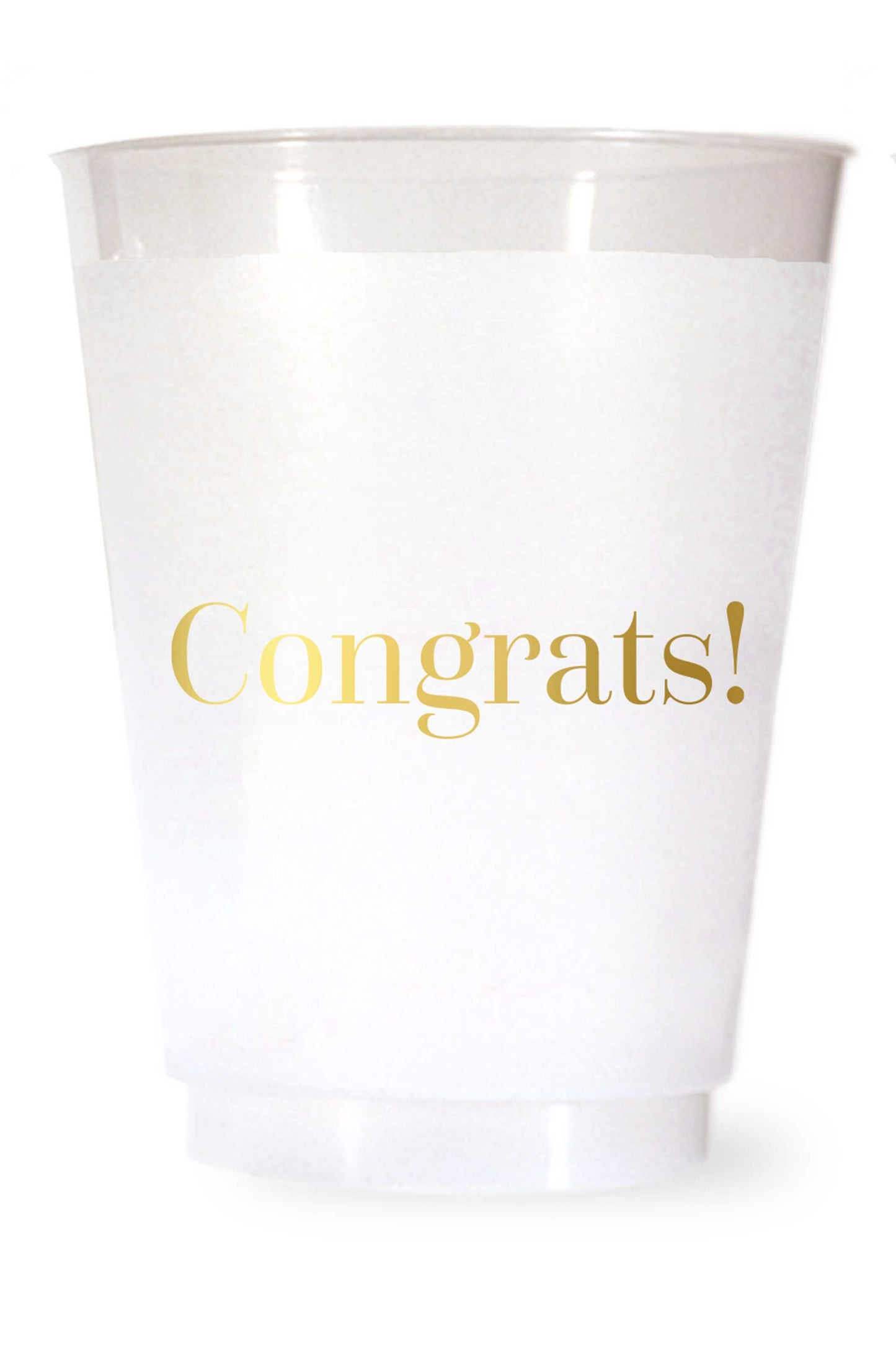 Congrats Shatterproof Cups in Gold - Wholesale