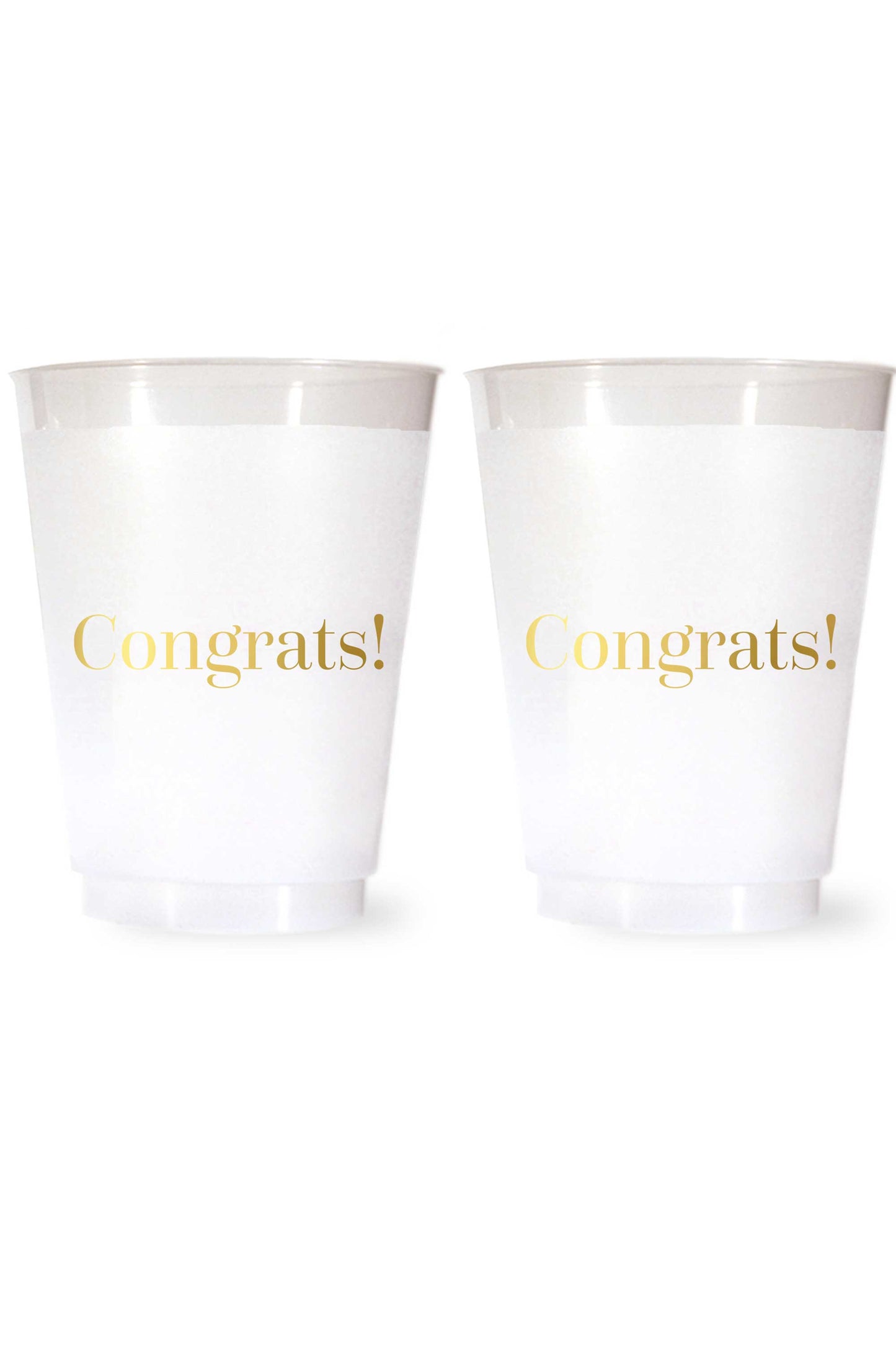 Congrats Shatterproof Cups in Gold - Wholesale