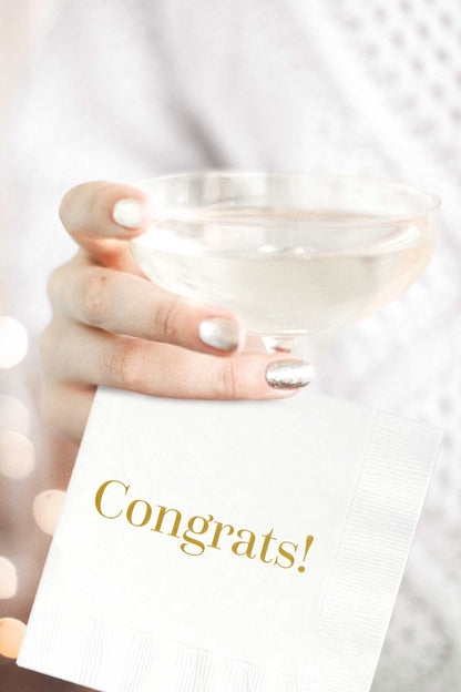 Congrats Napkins - Set of 25 - Tea and Becky