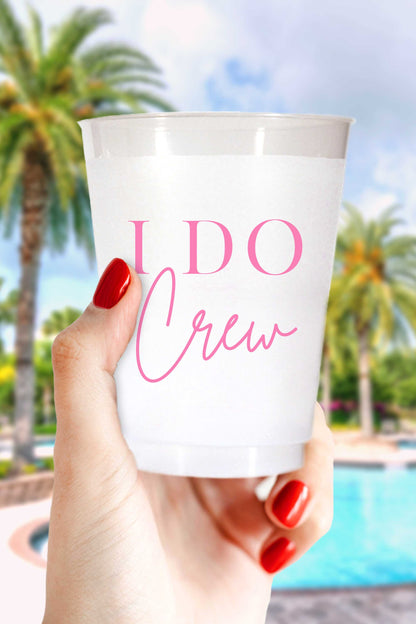 I Do Crew Cups Shatterproof Plastic Bachelorette