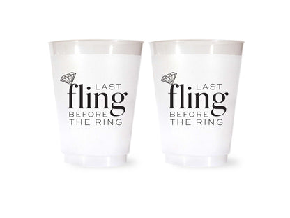 Last Fling Before the Ring Plastic Cups - Wholesale