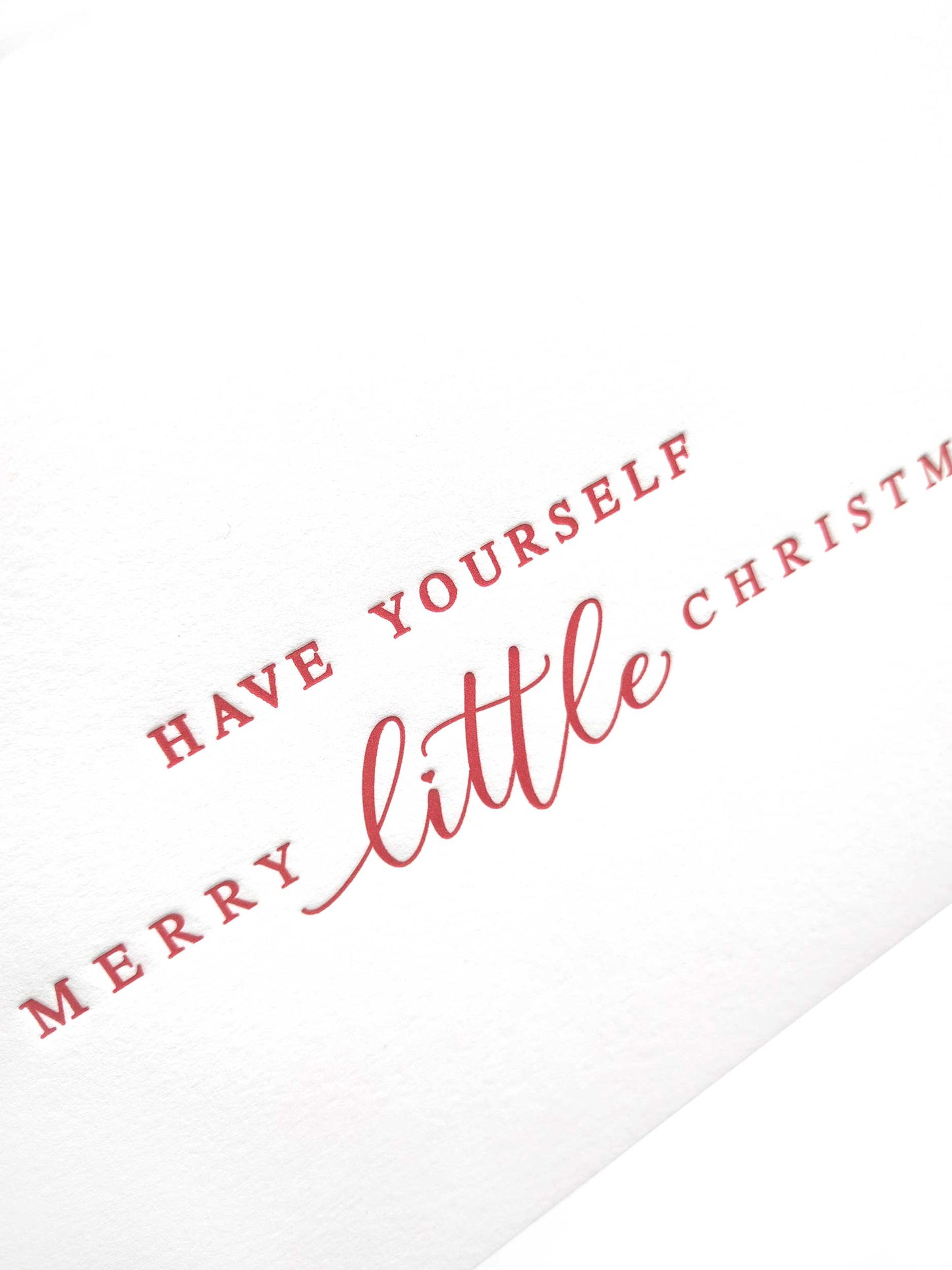 A Merry Little Christmas Letterpress Card - Tea and Becky