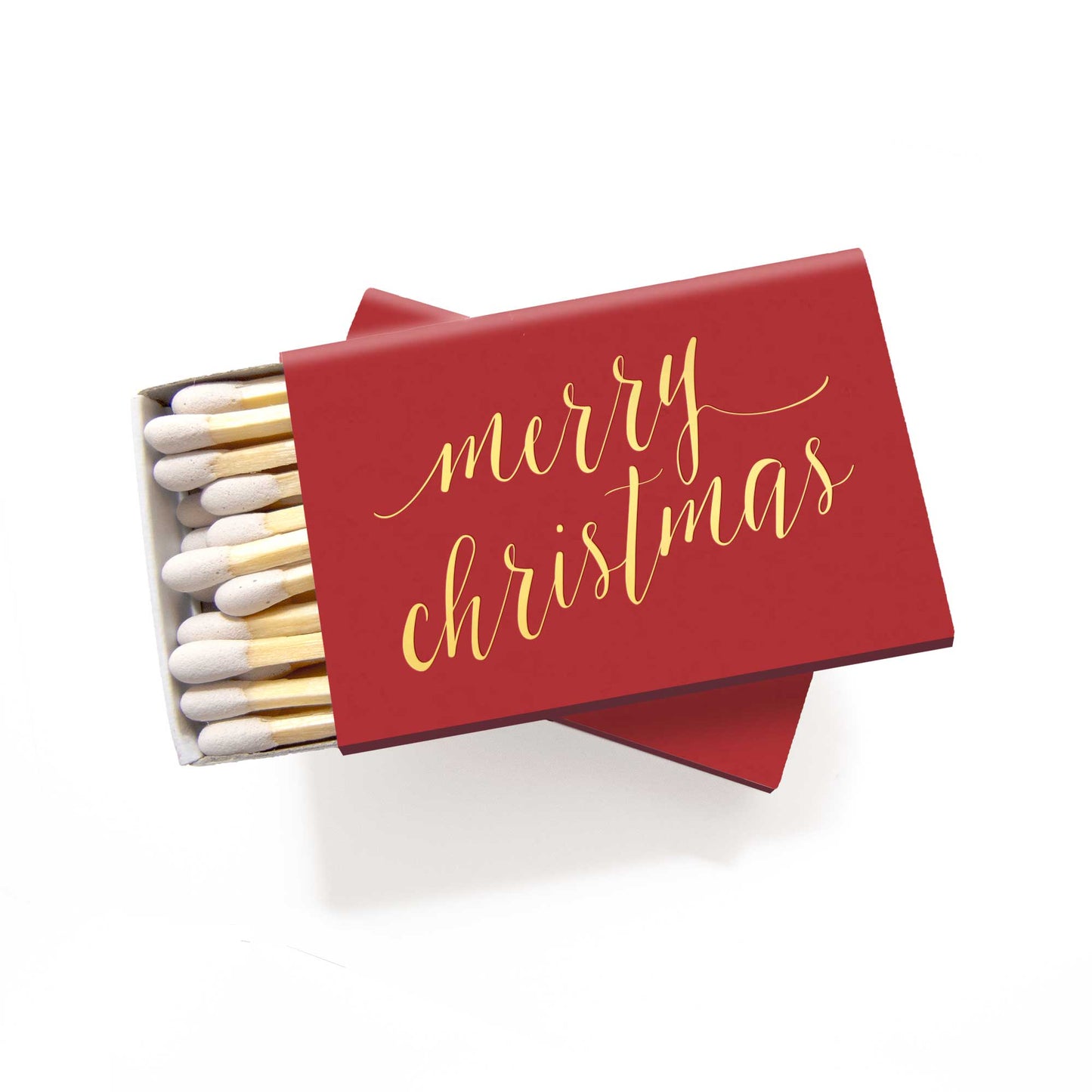 Merry Christmas Matches in Red and Gold - Wholesale