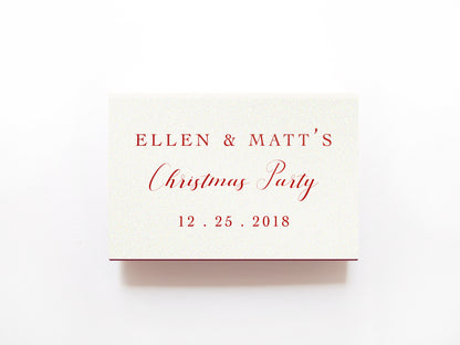 Merry Holiday Matchboxes - Personalized Holiday Matches - Tea and Becky