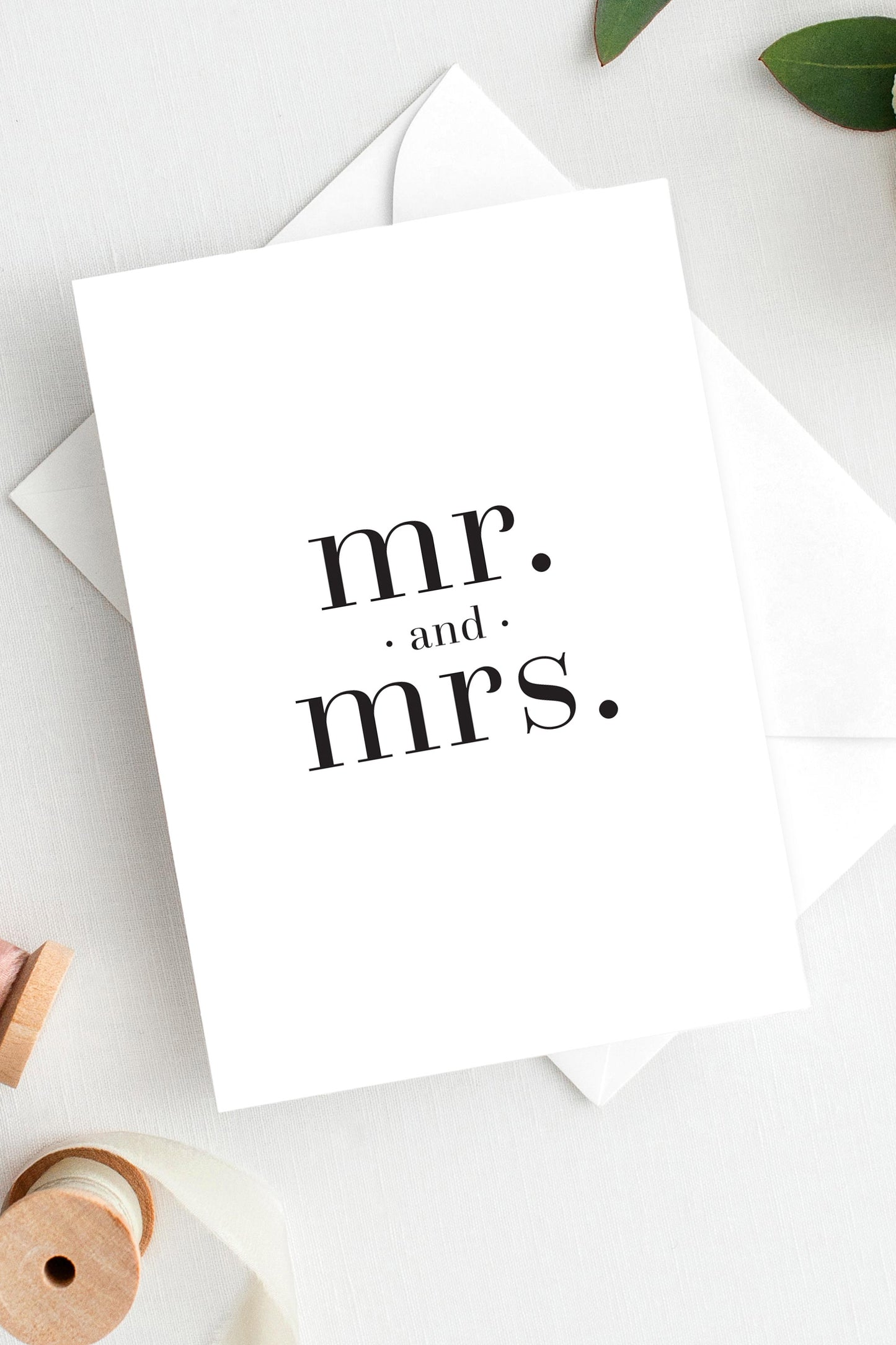 Mr and Mrs Wedding Card