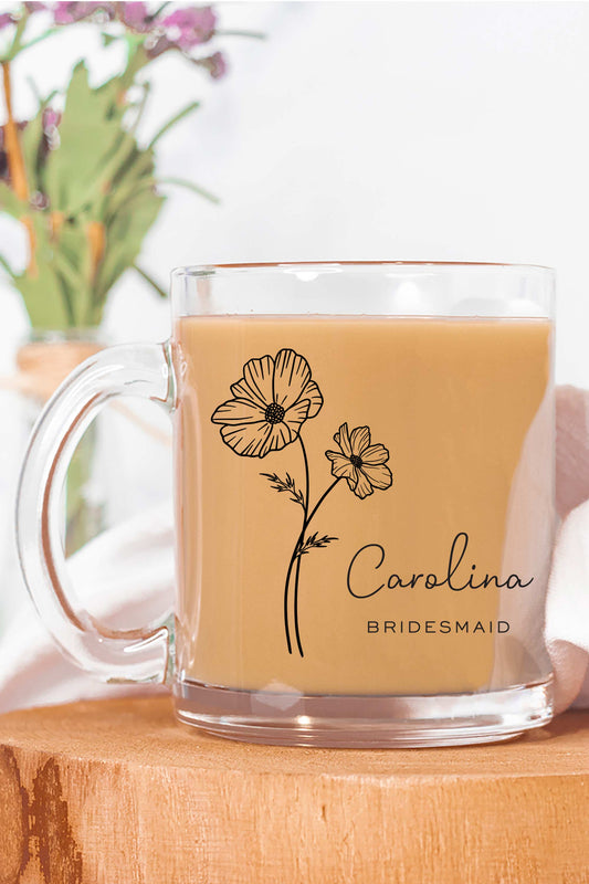 Bridesmaid Birth Flower Mug - Personalized