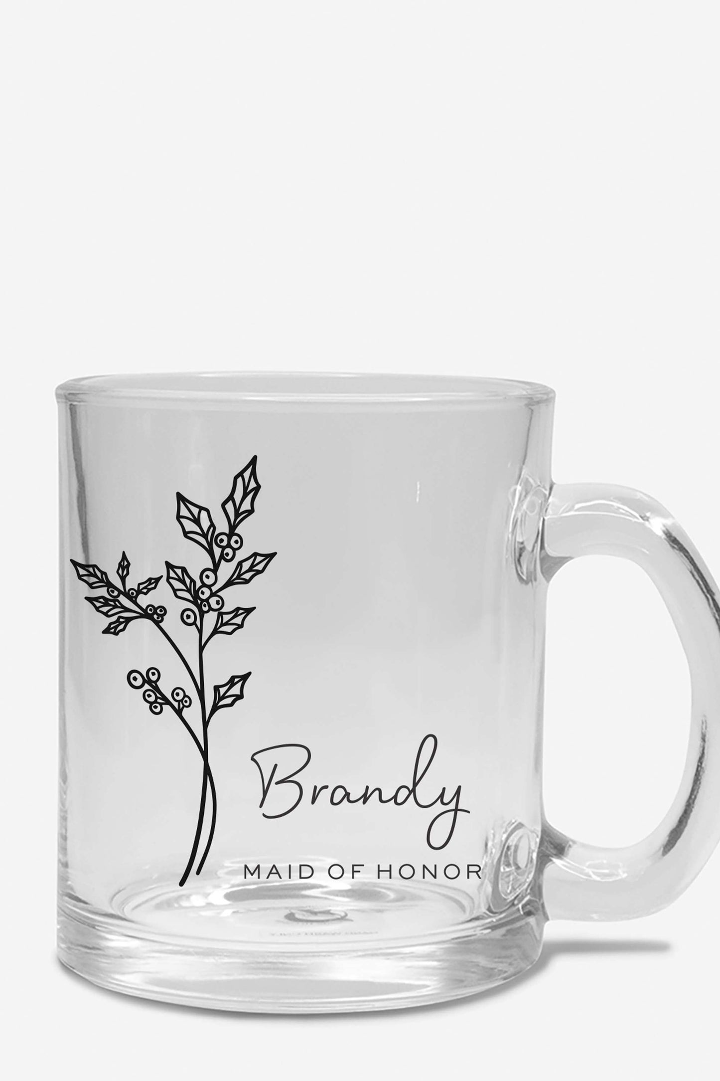 Maid of Honor Birth Flower Mug - Personalized